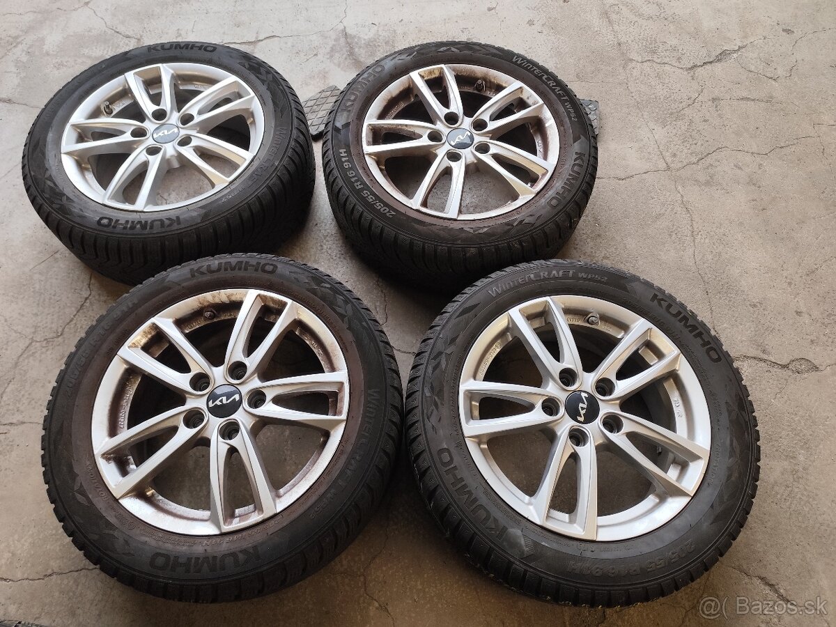 Sada alu Kia+pneu zimne 205 55 16"