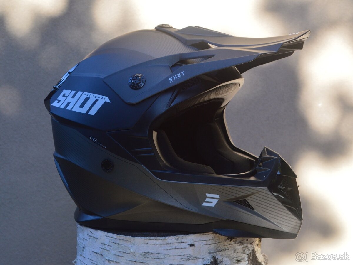 Okuliare prilba homologovaná CE06 čierna sivá shot