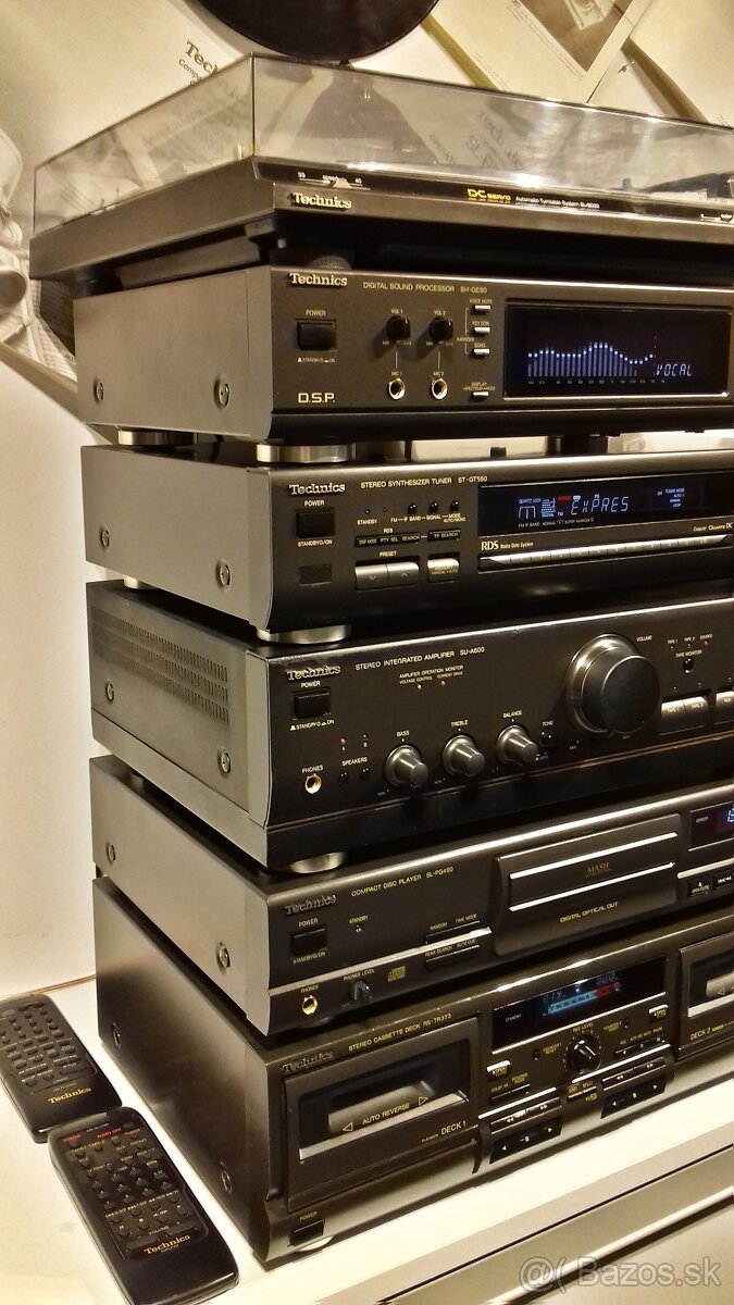 Zostava TECHNICS C02 gramo,tuner,equalizer,zosilnov,CD,deck