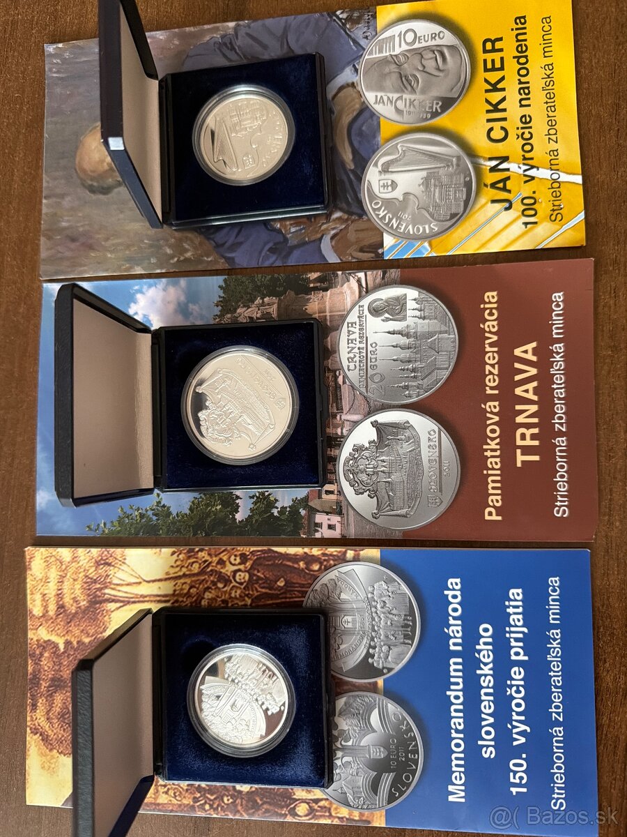 Strieborné pamätné mince