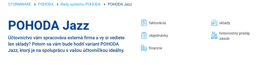 Stormware Pohoda Jazz NET3