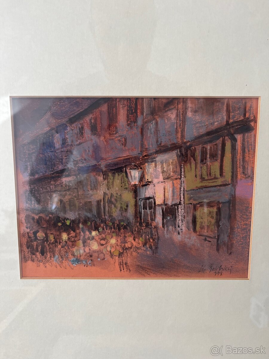 Jan Zelibsky - Vecerna ulica pastel