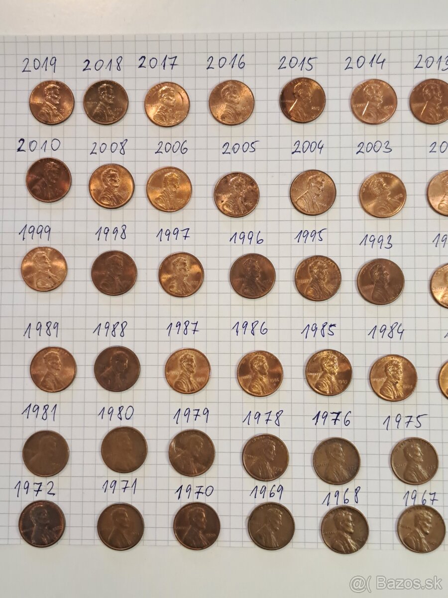 Mince 1 cent USA 241 ks
