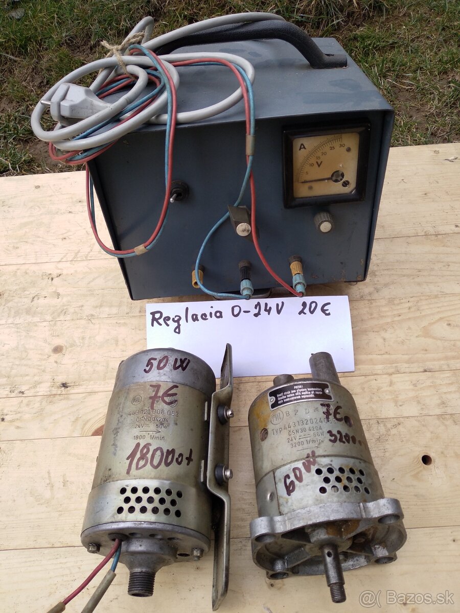 Elektromotory 24 V s regulaciou otacok