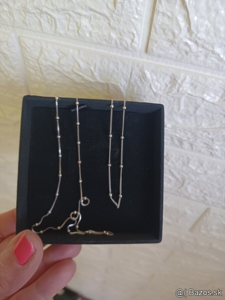 Strieborná retiazka+náramok