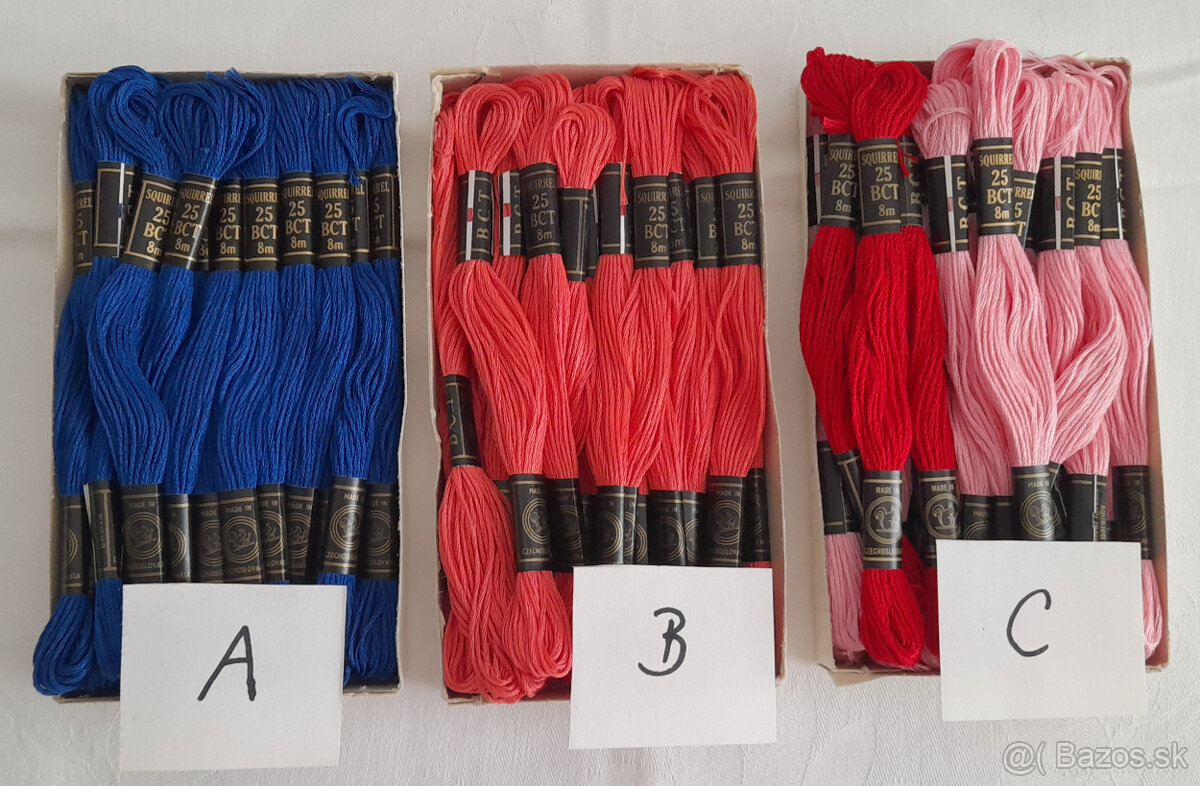 Bavlnky na vyšívanie a látky na vyšívanie