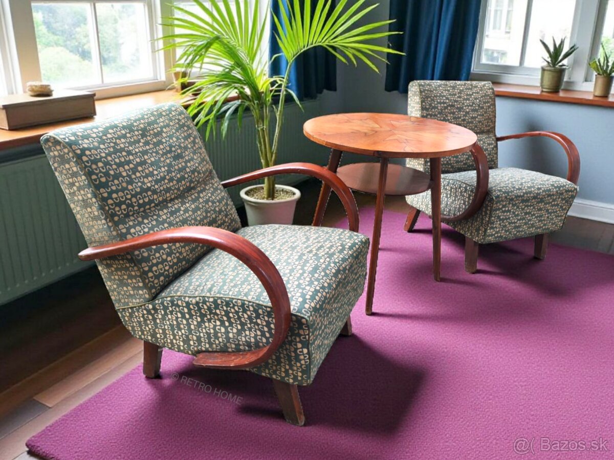 2 retro kreslá J. Halabala