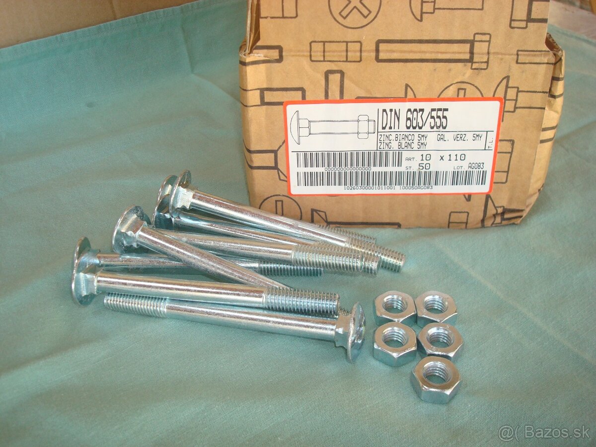 Skrutky M10x110 DIN 603 (50ks)