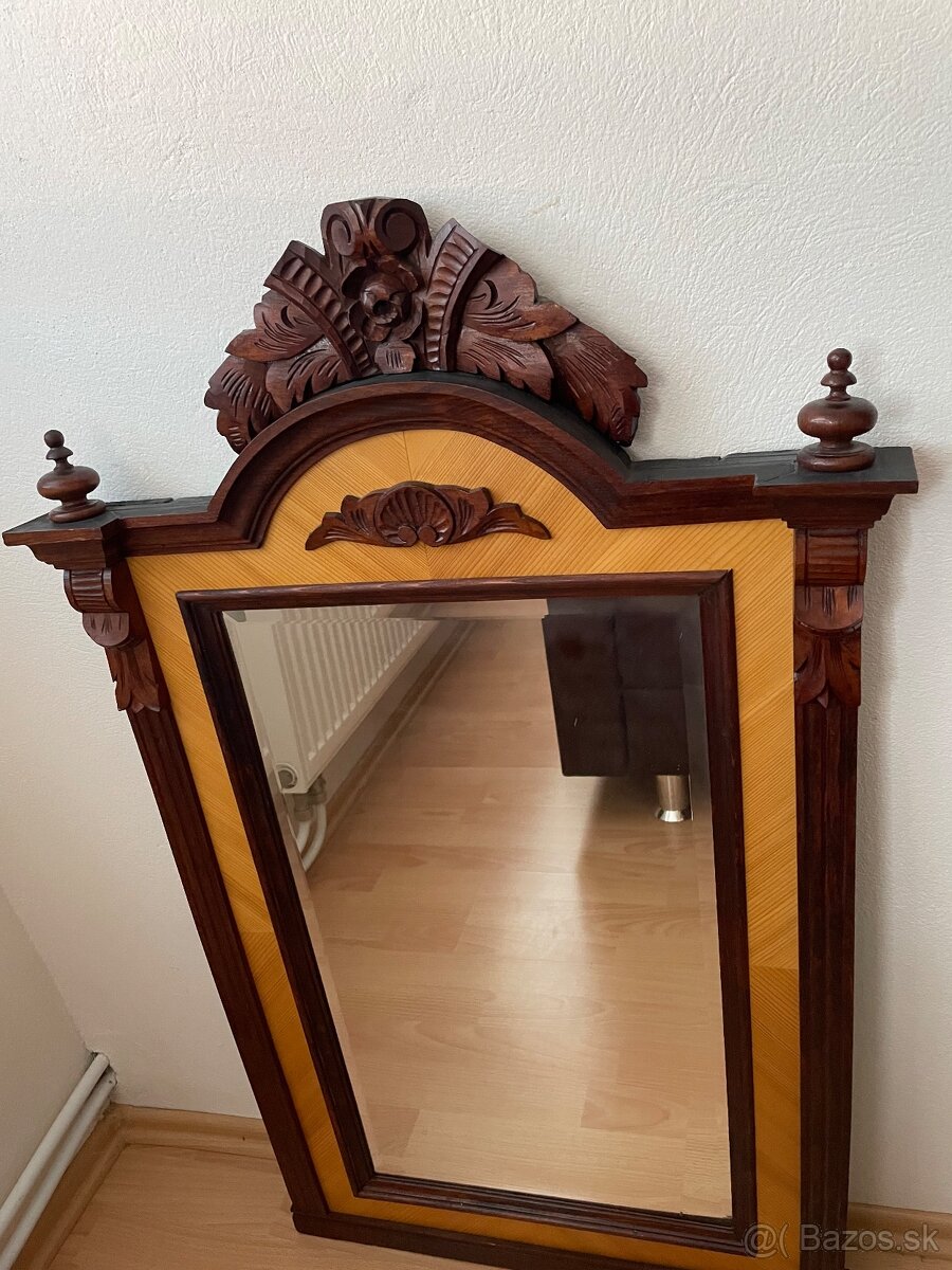 Zrkadlo starožitné drevené