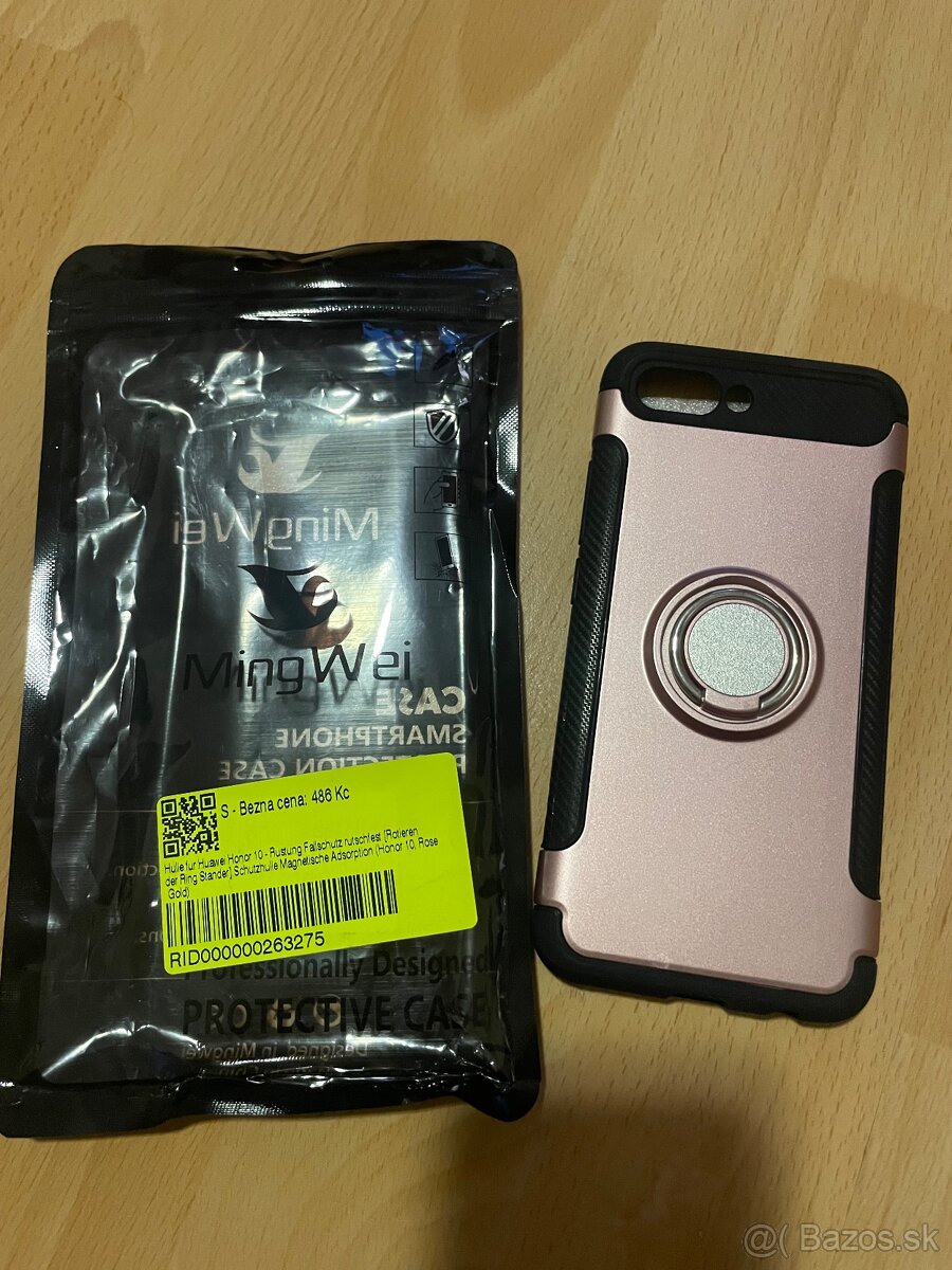 Nový rozbalený kryt čierno ružový na Huawei Honor 10