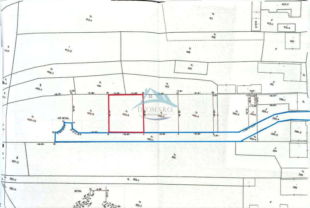 Pozemok pre rodinný dom (802,4m2) v obci Malý Krtíš.