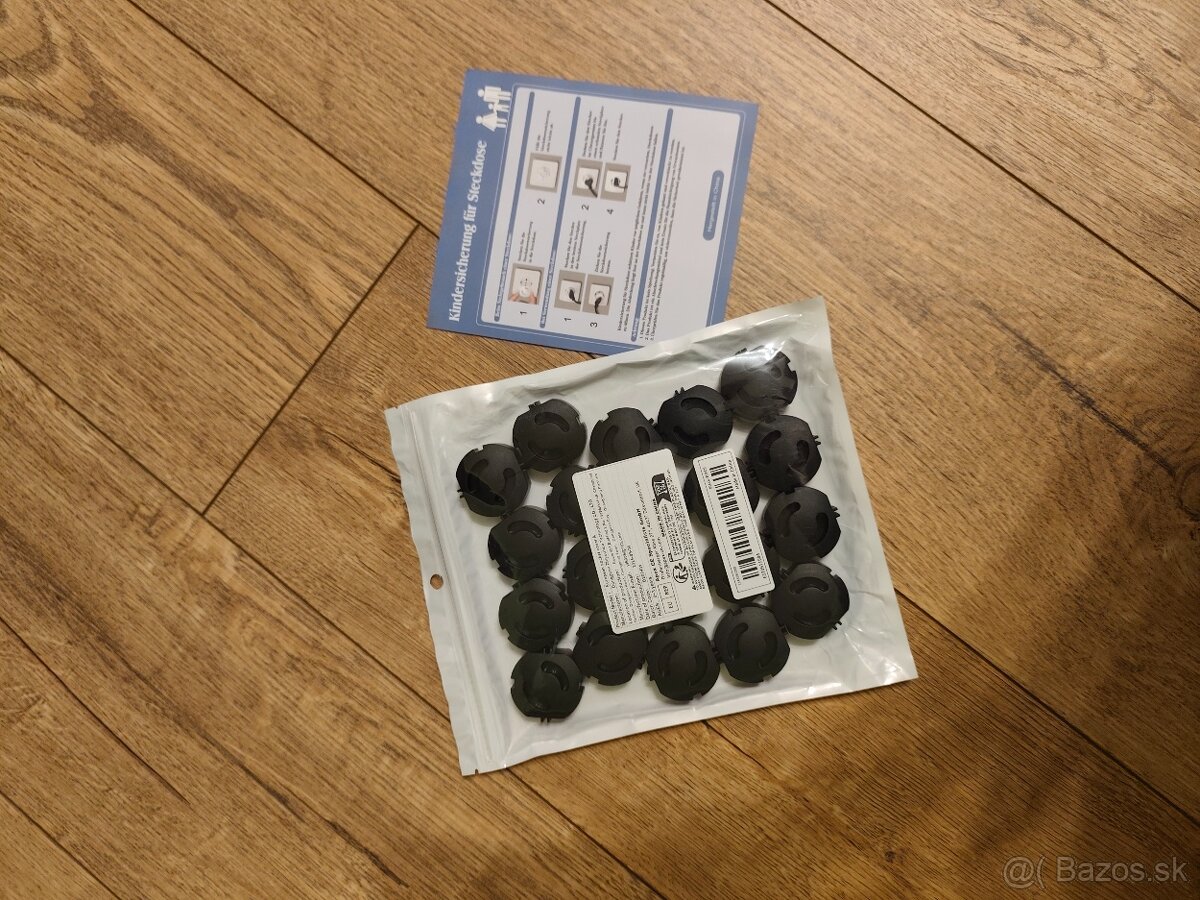 Nové chrániče zásuviek 20ks čierne