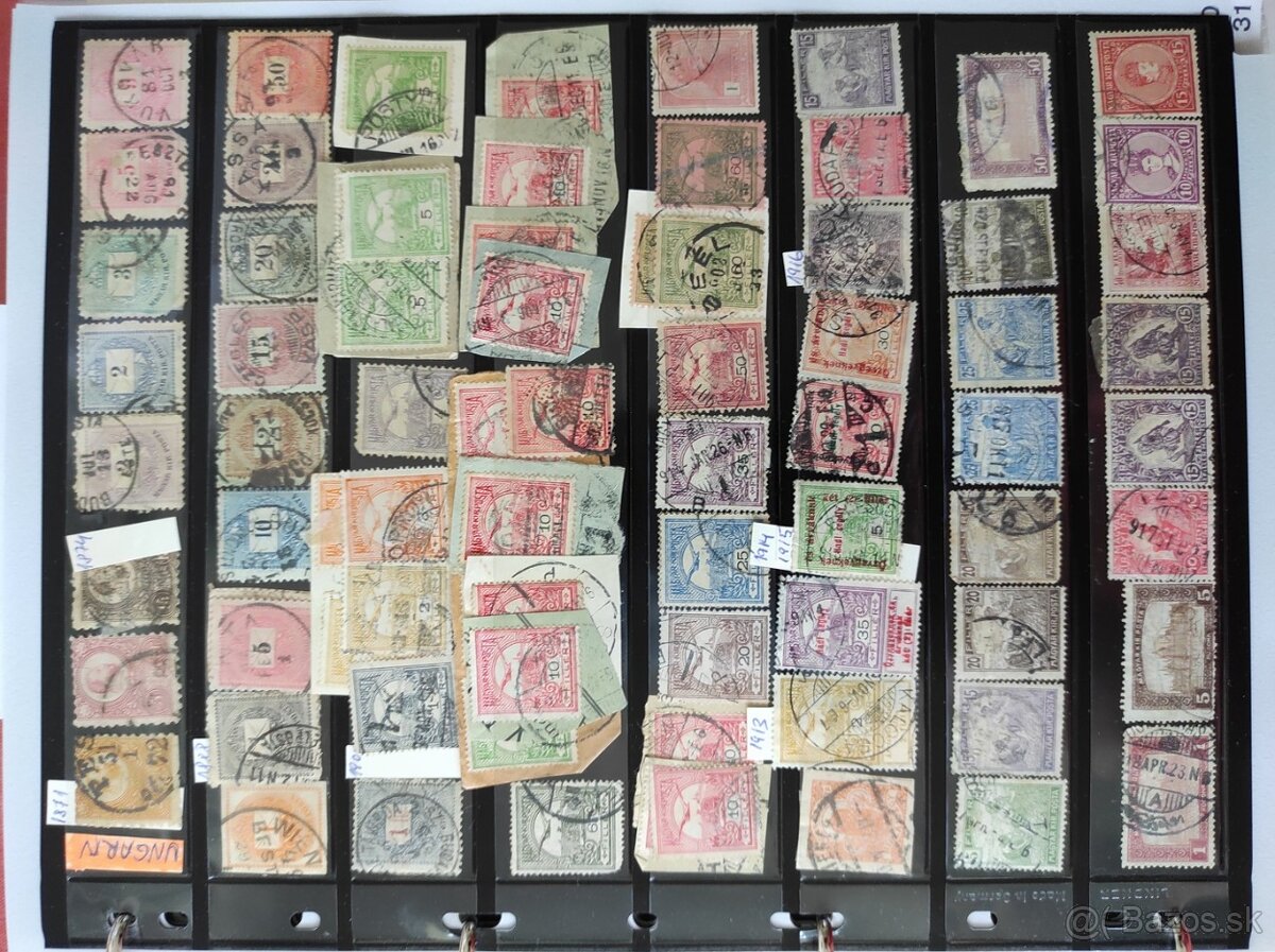 Známky z Maďarska od r. 1871