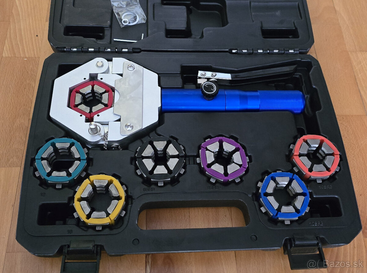 Hydraulická krimpovačka A/C hadíc – sada 6–12 mm