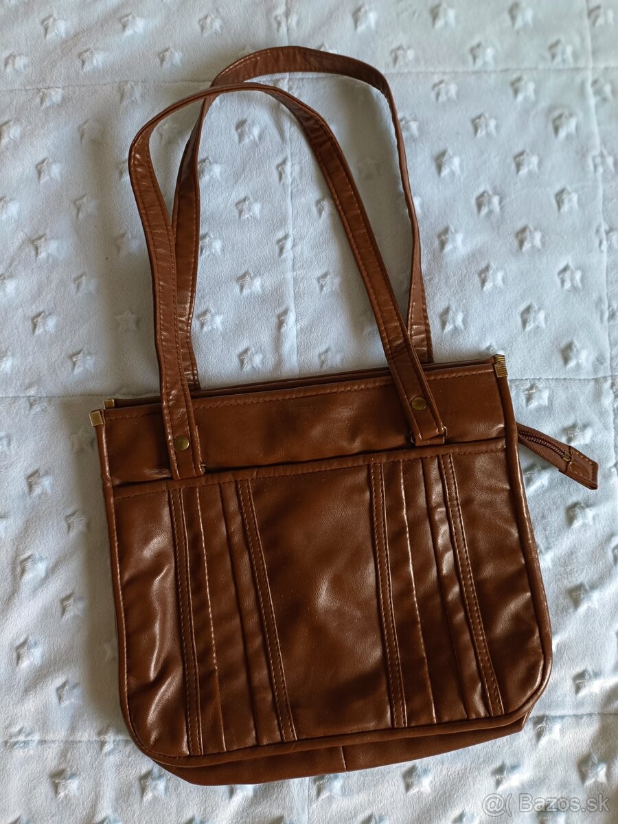 Koženková kabelka hnedá
