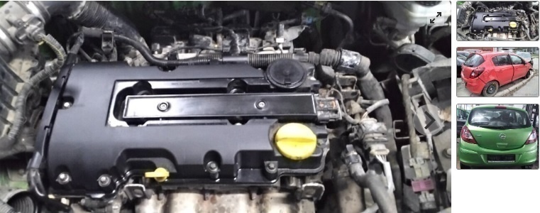 MOTOR A12XER Opel Corsa D 1.2 2012 DVERE, ABS, prevodovka, B