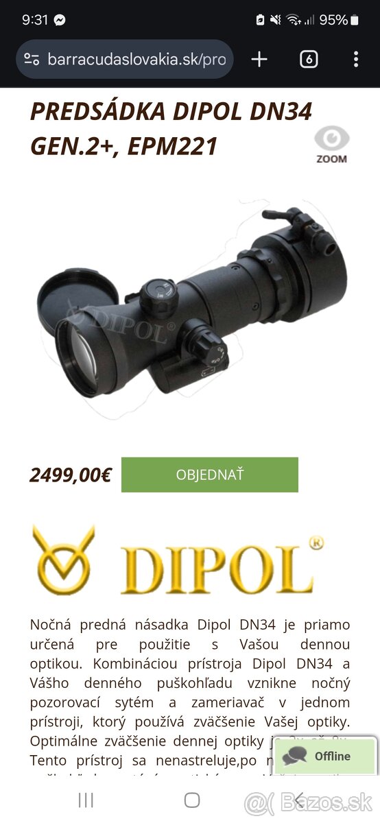 Predsadka Dipol DN34.Generacia 2+