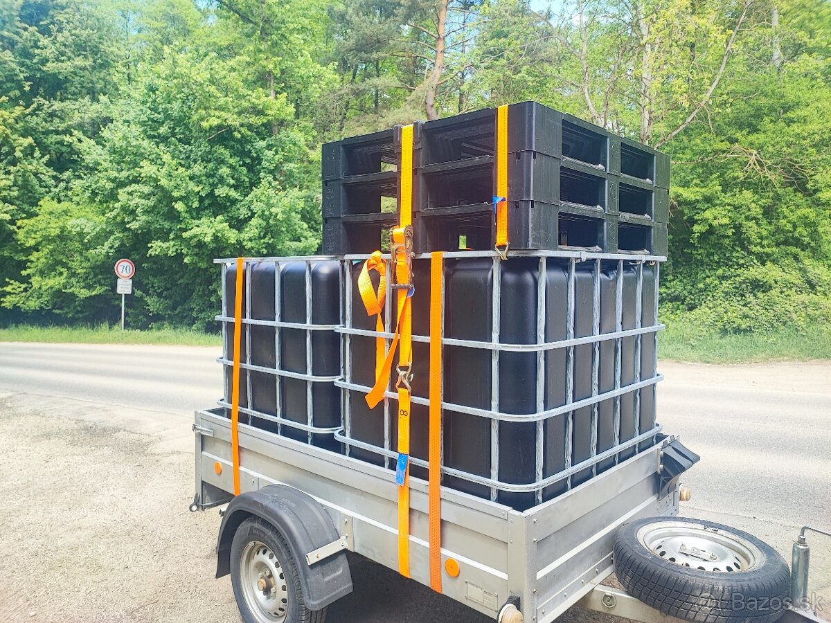 Potravinárske čierne 1000l ibc kontajnery sudy barely