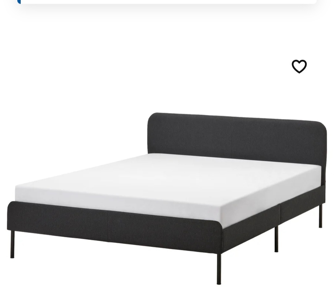 Čalúnený posteľný rám Ikea SLATTUM 140x200