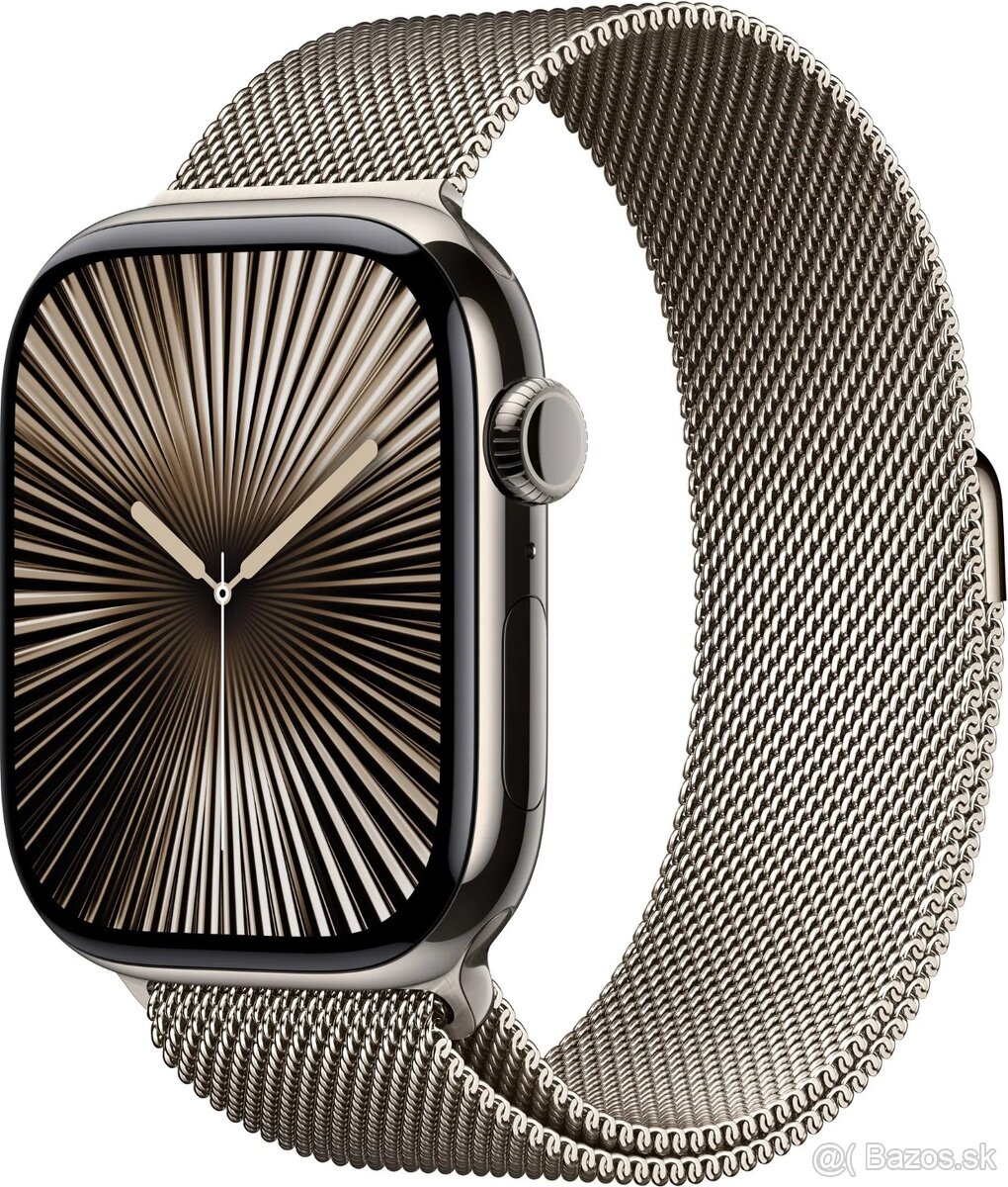 Apple Watch 10, 46 mm Natural Titanium Milanese Loop