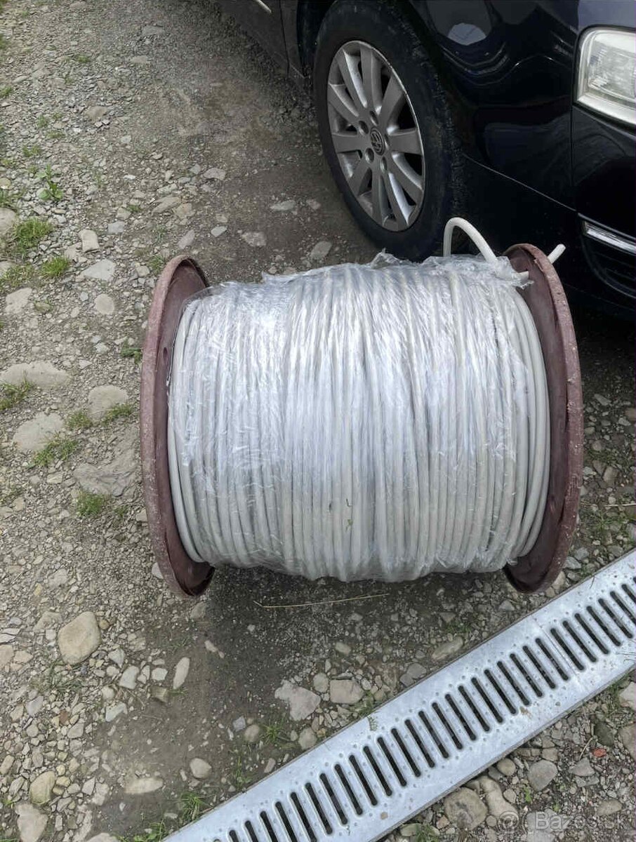 Kábel (N)YM-J 5×4 white, 500m 2 bubny