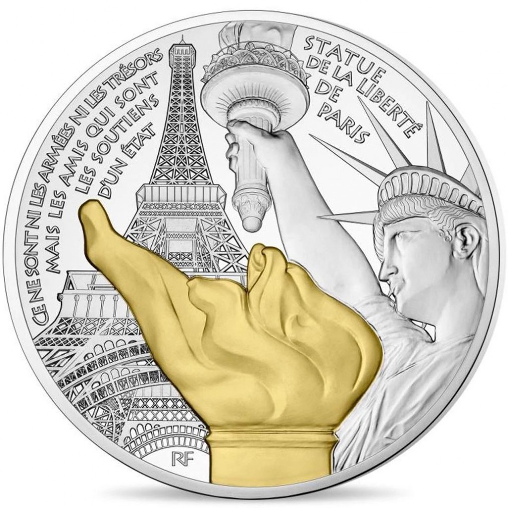 10 Euro stříbrná Socha svobody Francie 2017