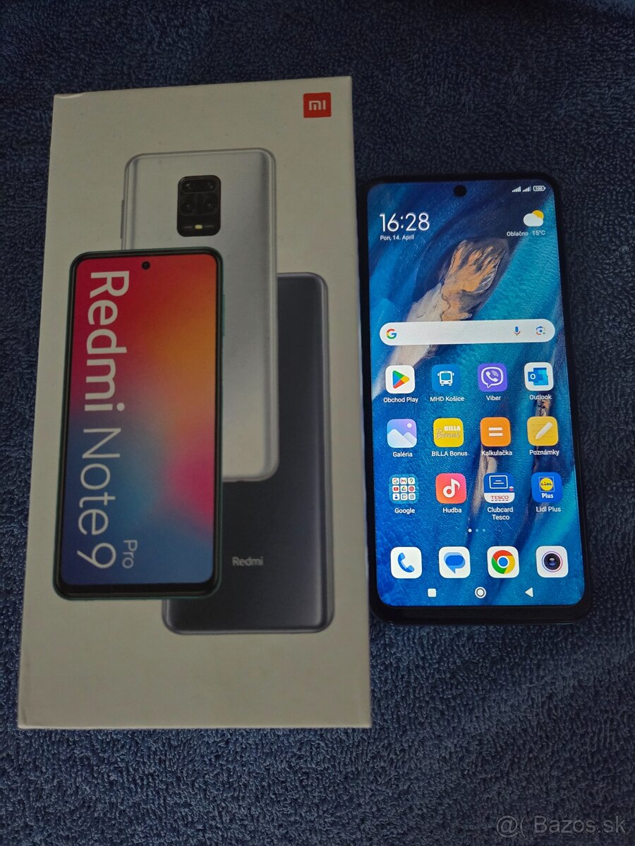 Xiaomi redmi note 9 pro zelený top stave 6gb rám 128gb pamäť