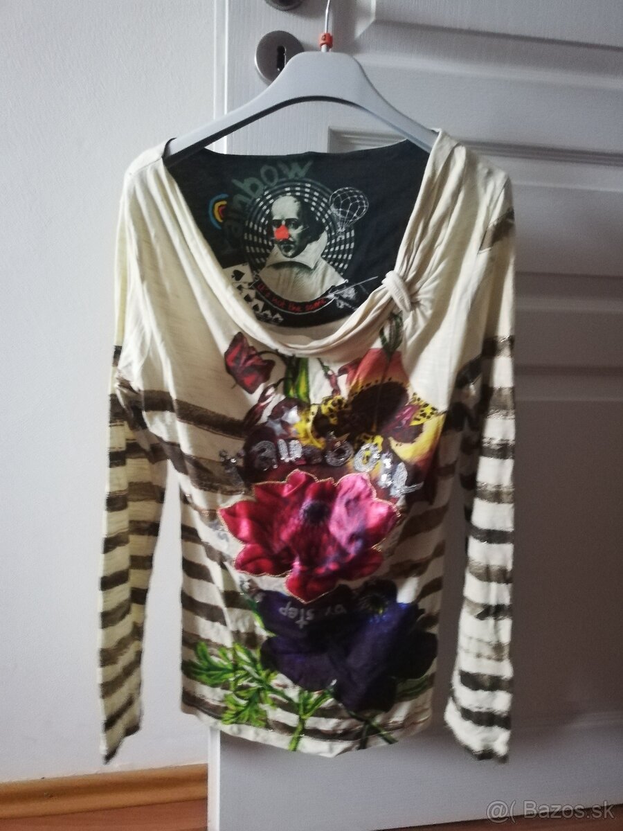 predám málo nosené tricko s dlhým rukávom značky desigual