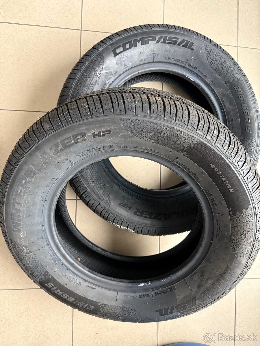 Pneumatiky zimné 215/65 R15 sada