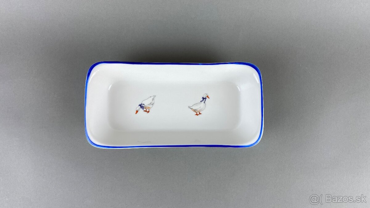 Zapekacia miska husi, Porcelán Moritz Zdekauer