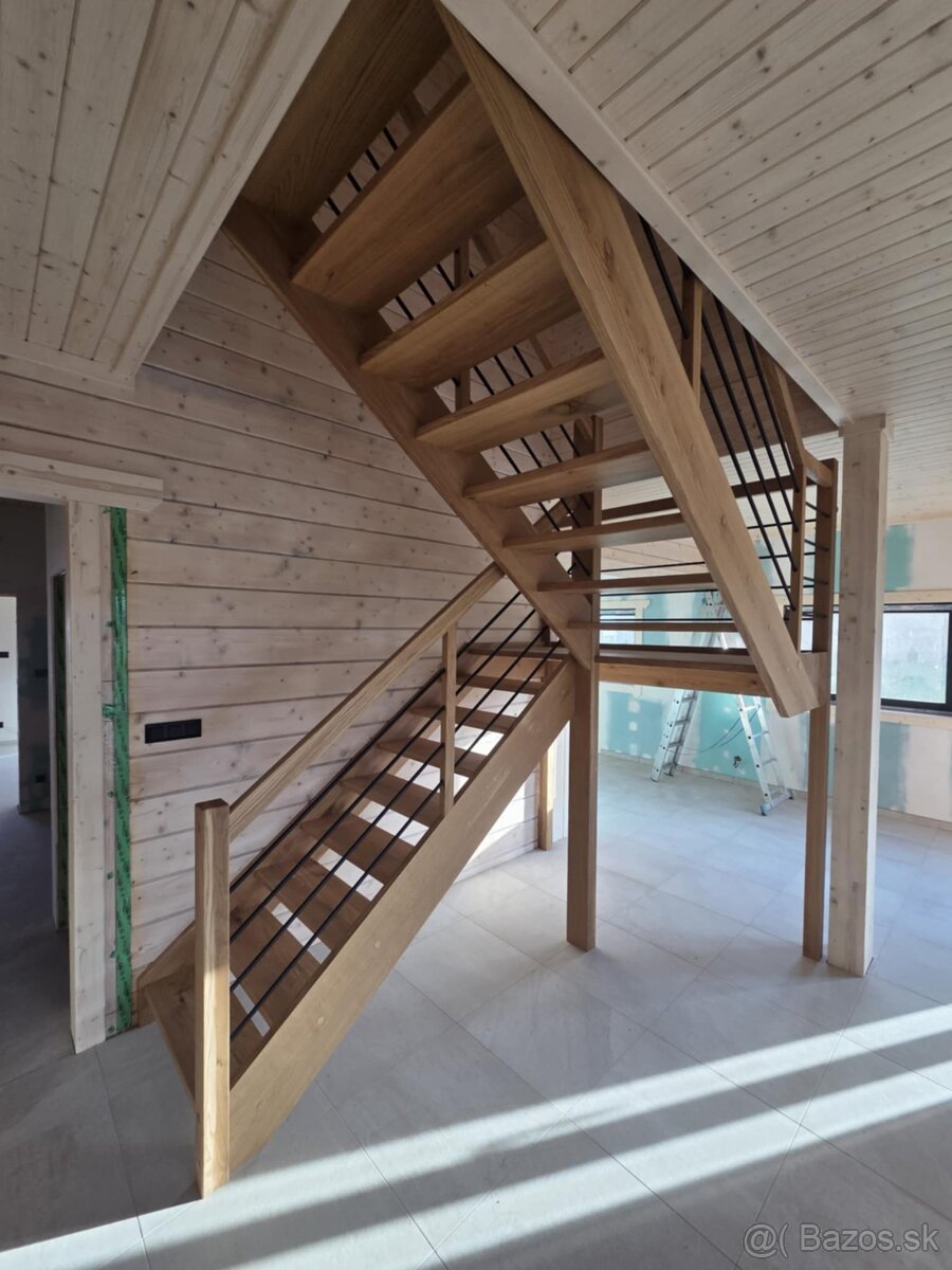 Drevené schody - výroba a montáž