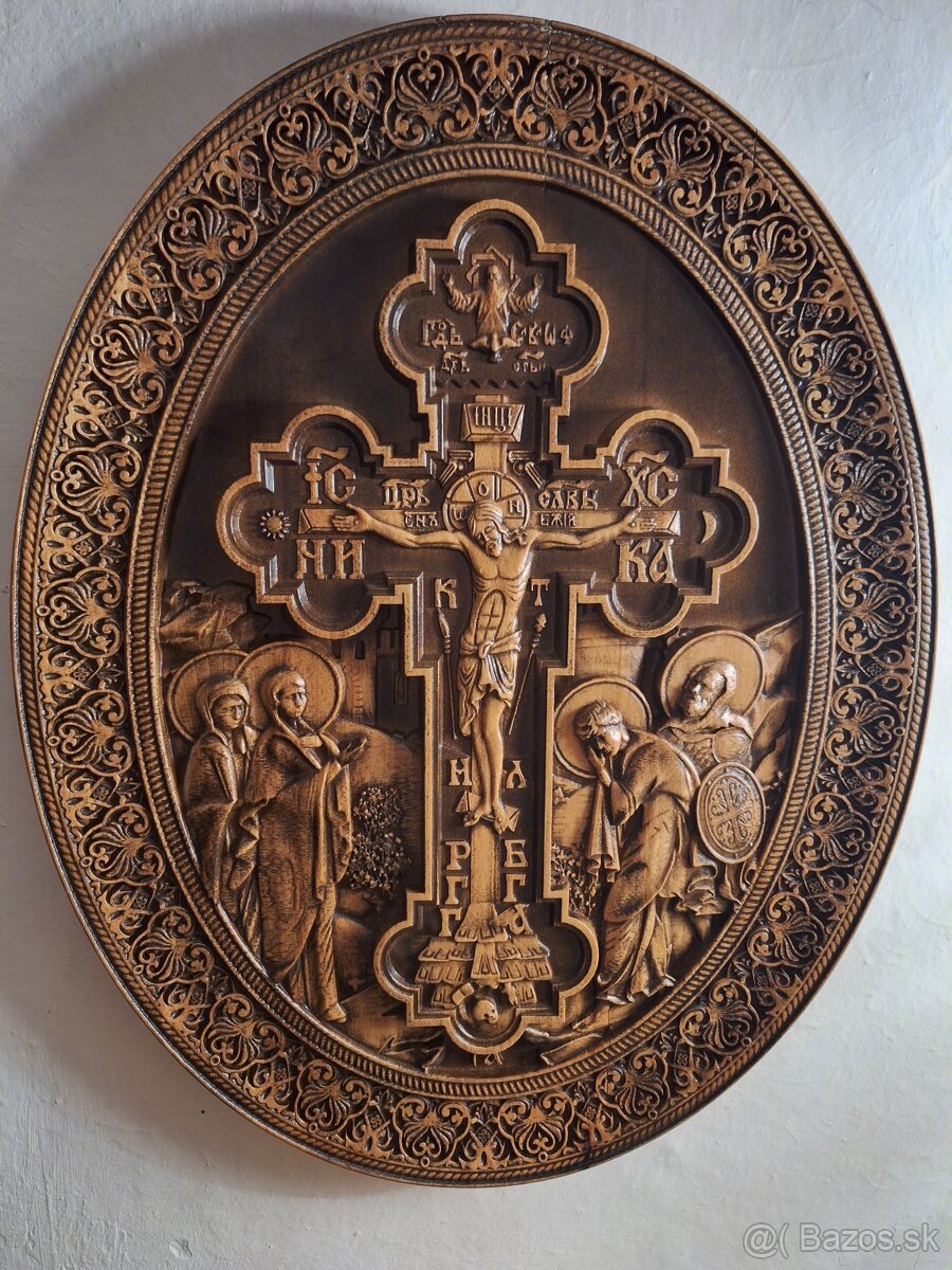 Drevorezba, kríž nástenný