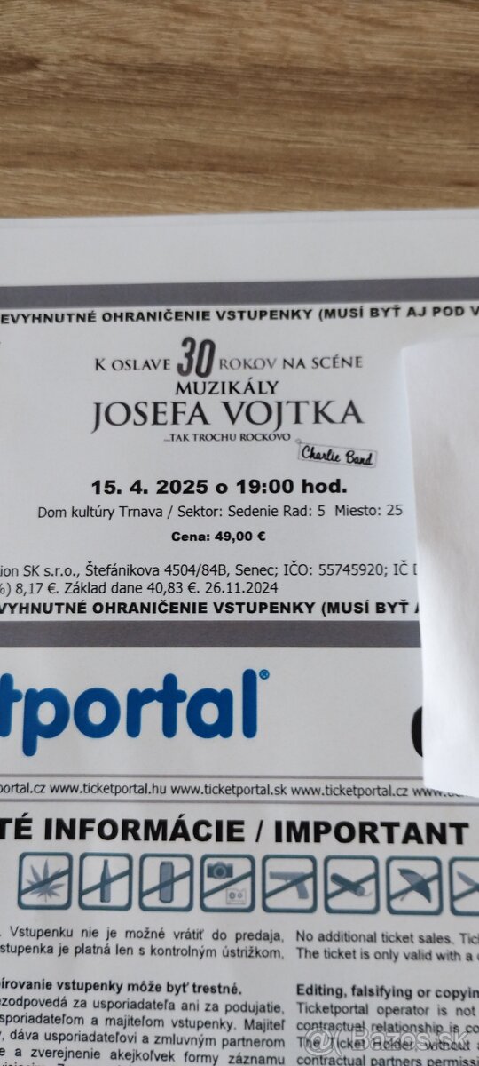 Muzikály Jozefa Vojtka