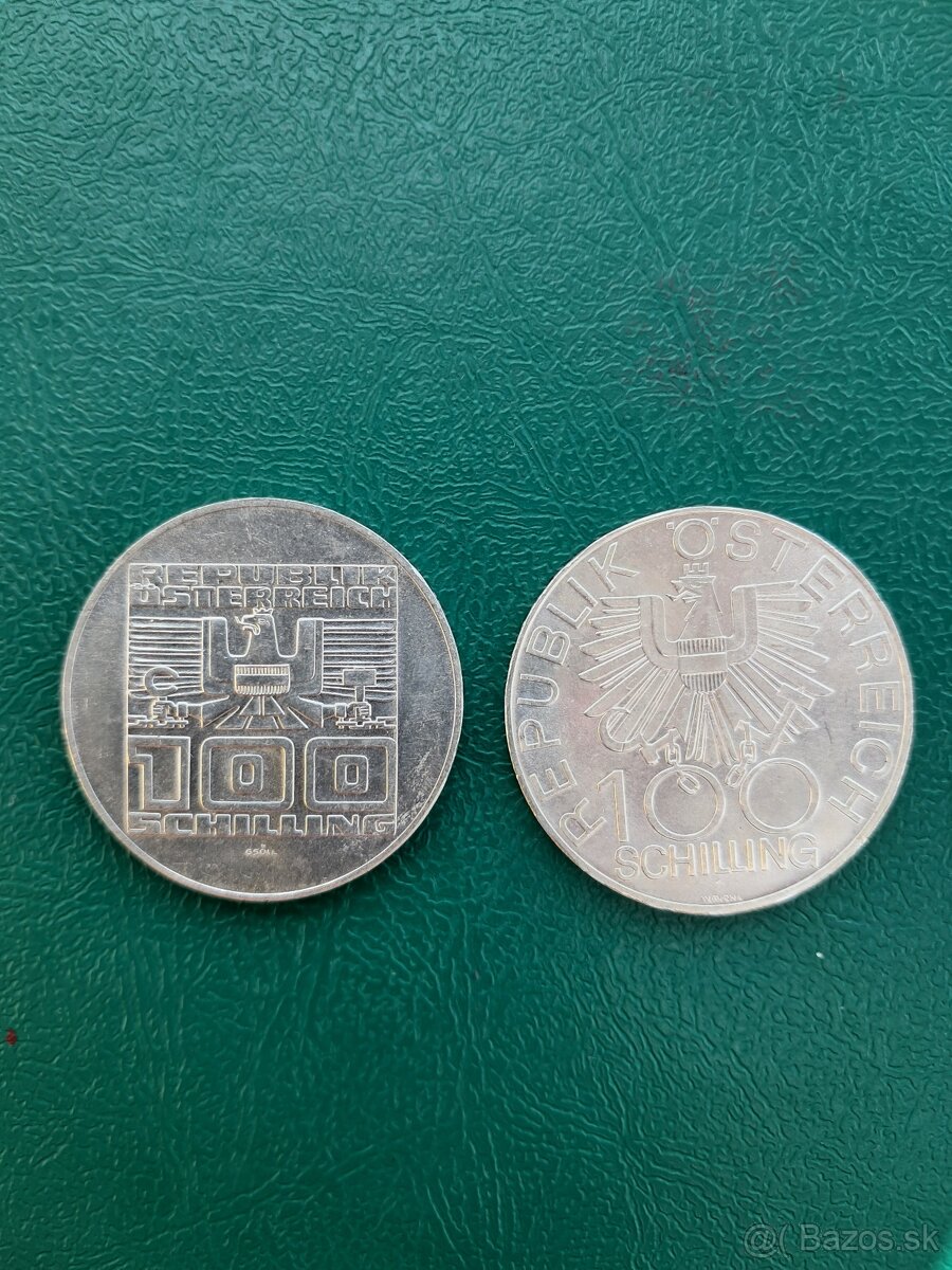 2x Ag 100 Schilling