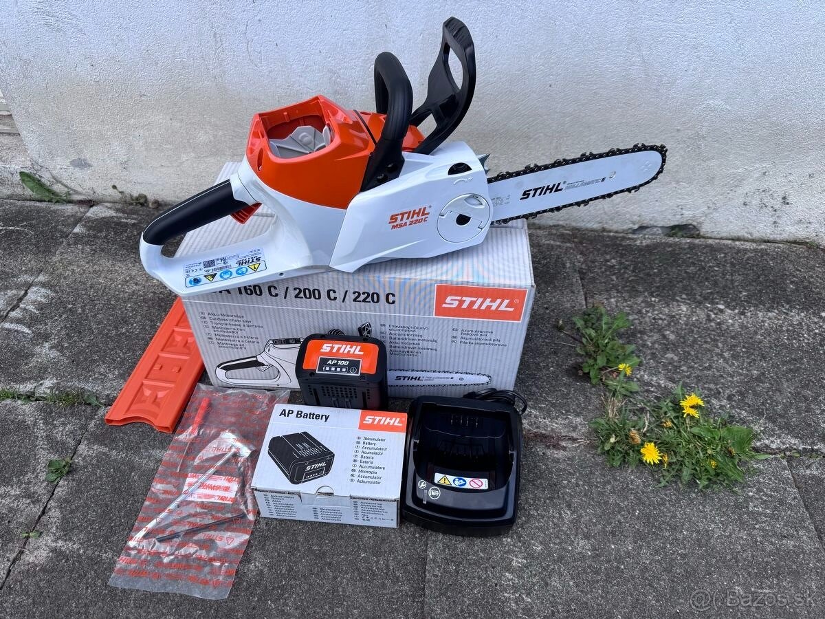 Nová sada Aku motorová pila STIHL MSA 220 C-baterie, nabíječ