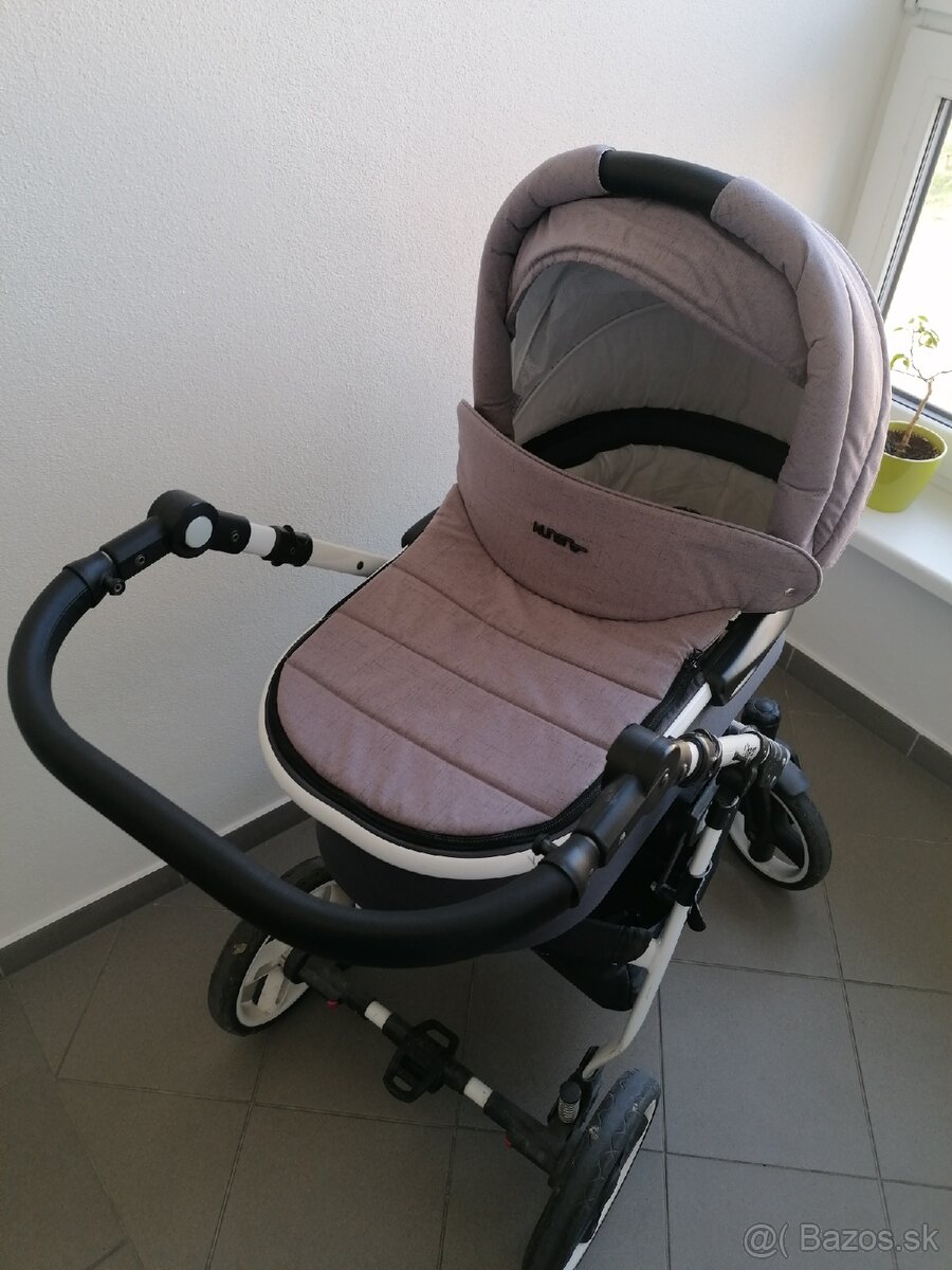 Kočík Kunert Libero (3 v1) šedo-sivý + isofix do auta