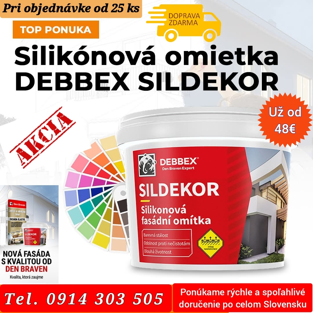 Fasádna omietka SILDEKOR 1,5/2mm Biela hladená