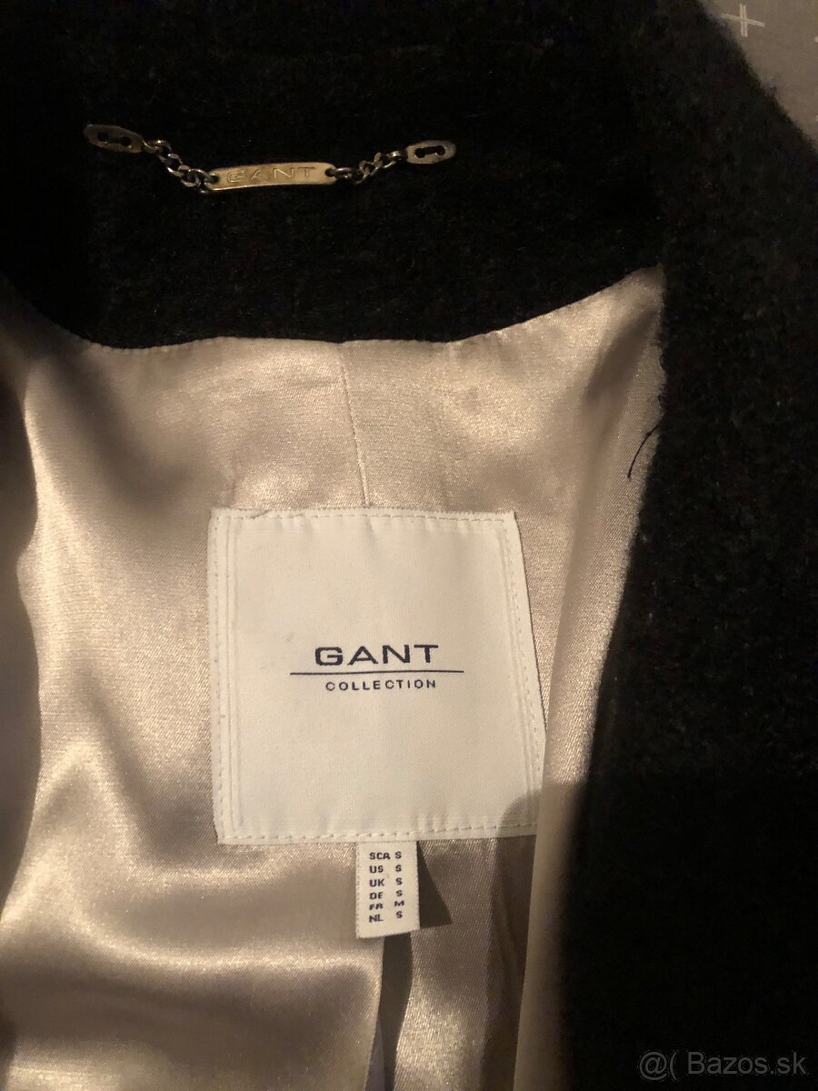 GANT - kabát cierny po kolena