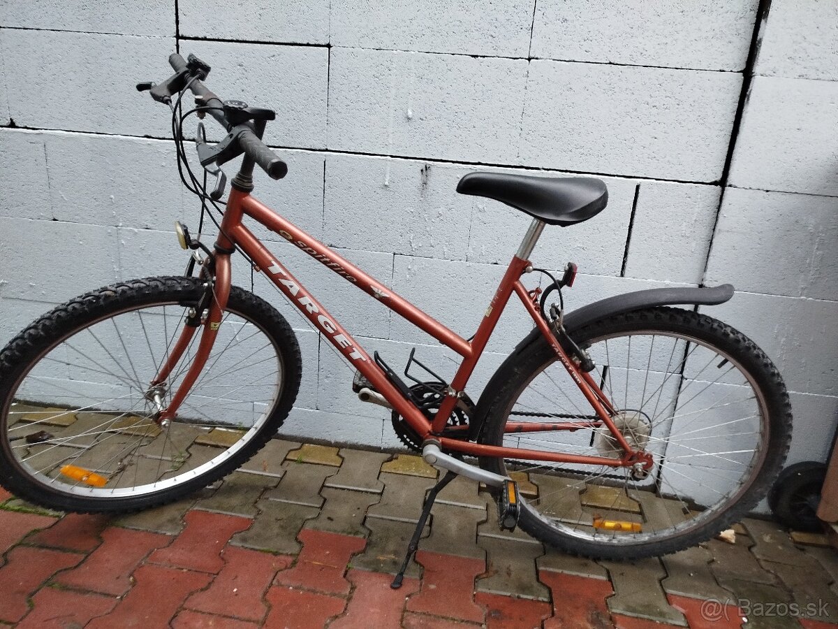 Hnedý dievčenský bicykel