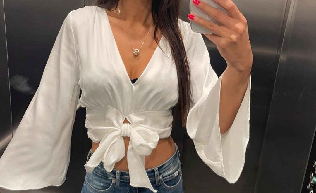 Satenova bluzka top Zara