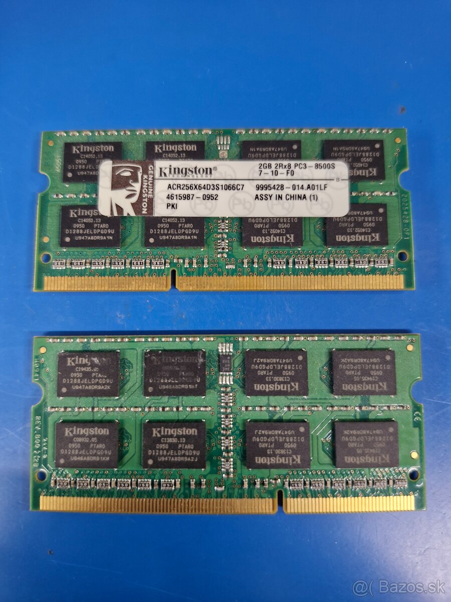 2x Kingston 2GB DDR3 SO-DIMM 1066MHz CL7 (ACR256X64D3S1066C7