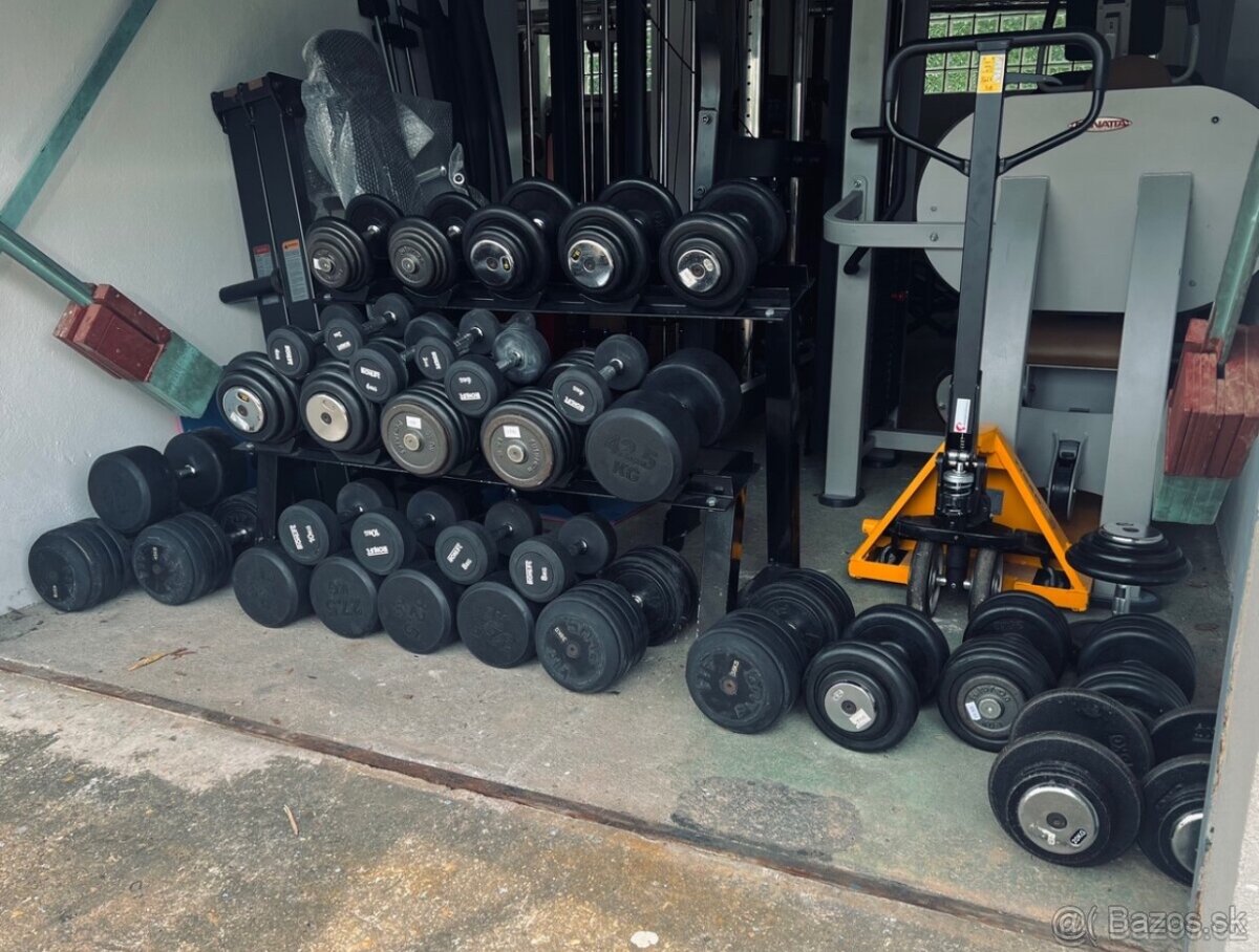 Jednoruční činky pogumovaný 2kg - 50kg - Celkem až 876kg
