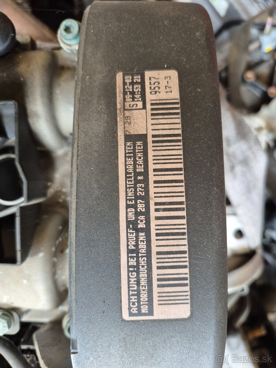 Volkswagen Golf V motor kód BCA najazdené 90tis
