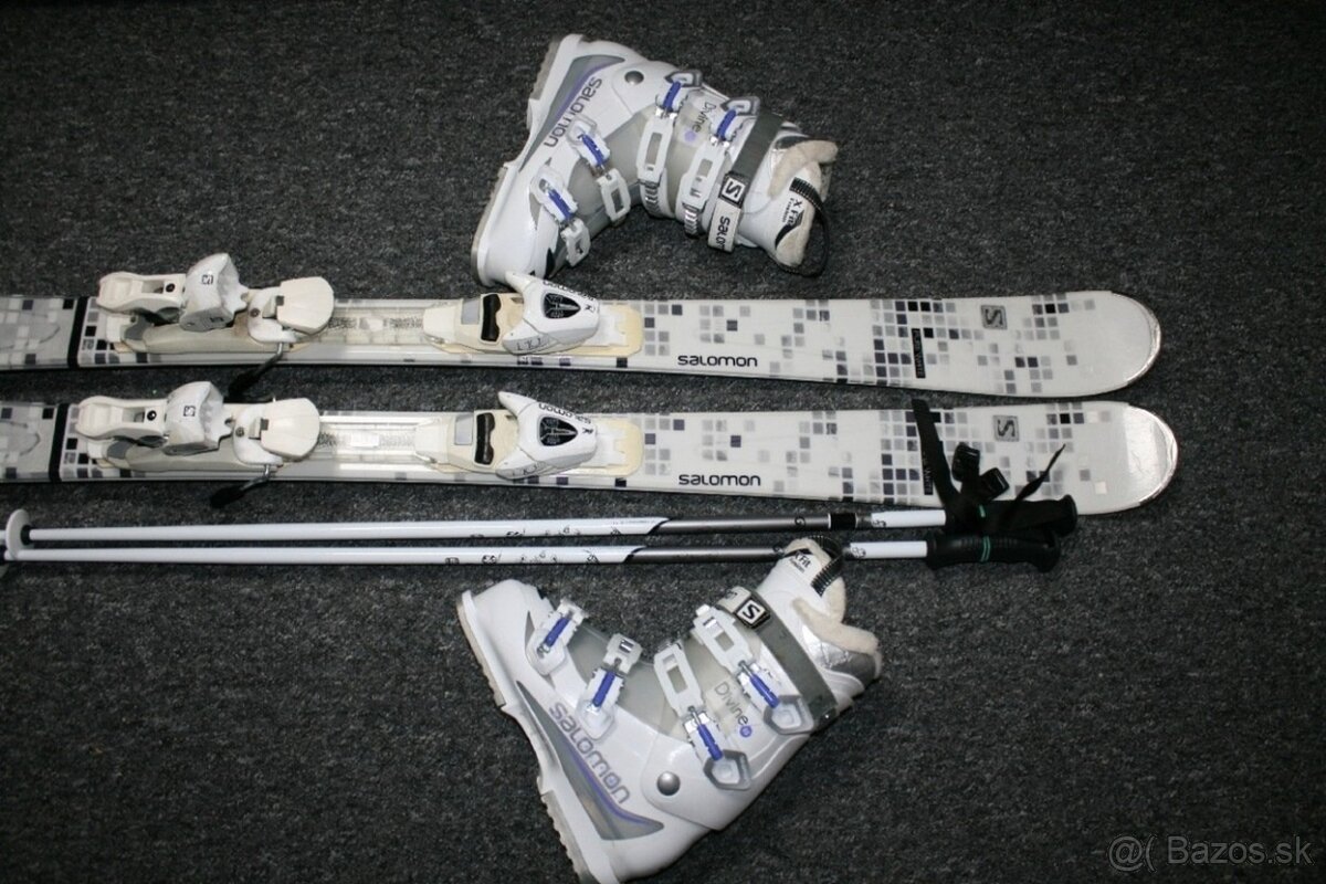 dámske lyže salomon 144 cm , lyžiarky