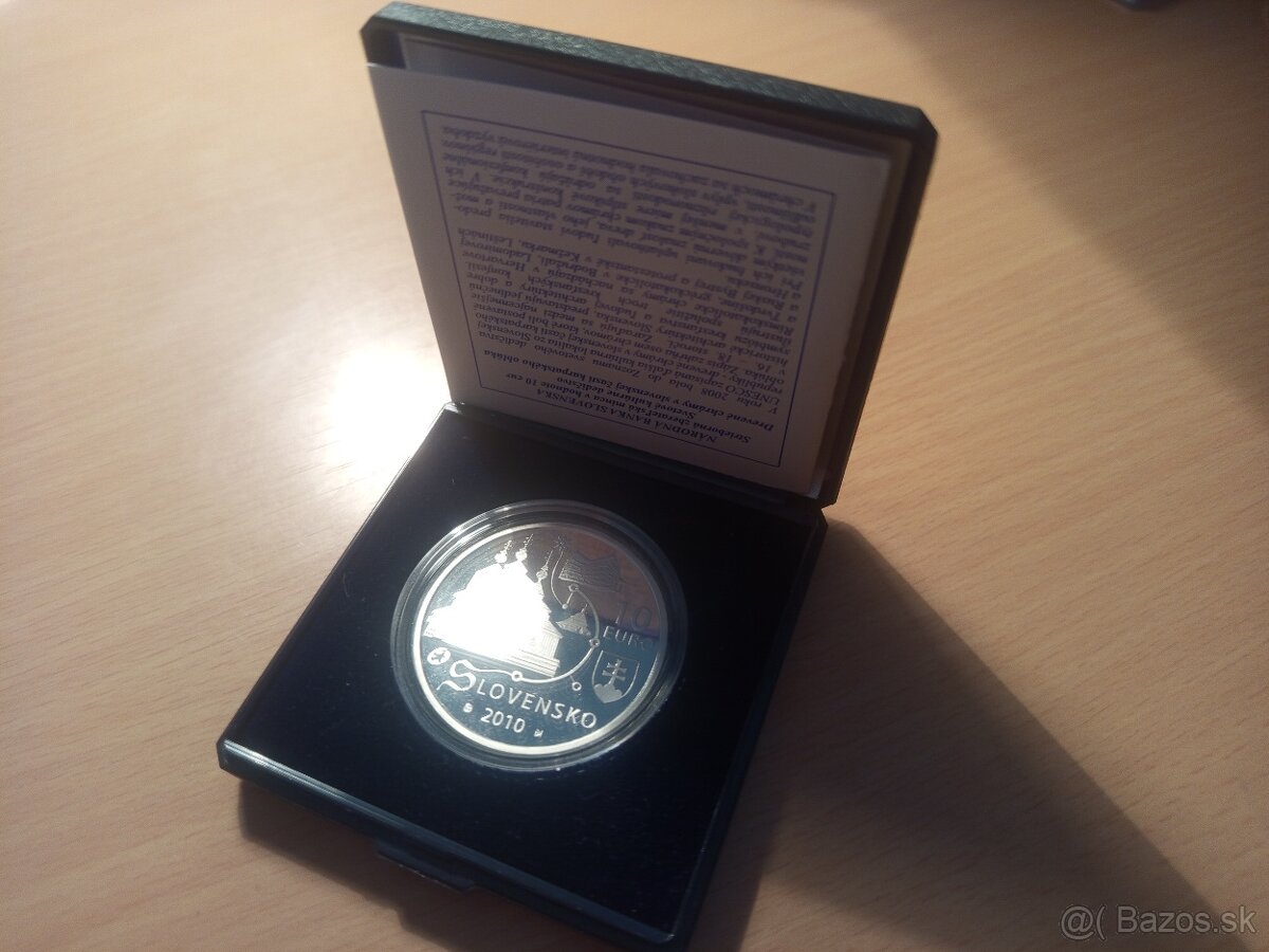 Drevené chrámy 10€ 2010 PROOF – Investičné striebro