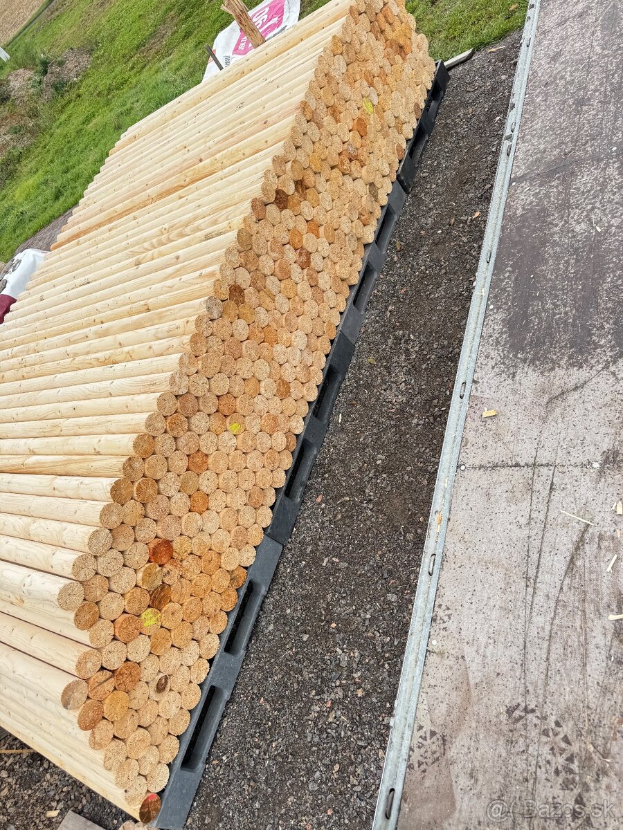 Drevené koly - Frézovaná guľatina