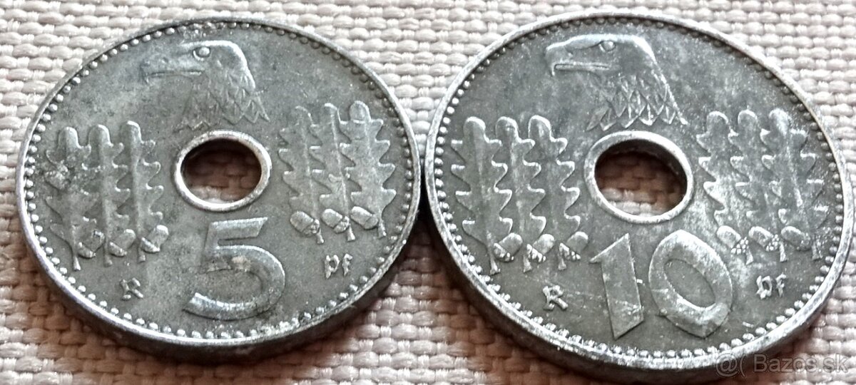 5 a 10 reichspfennig-razba pre vojsko