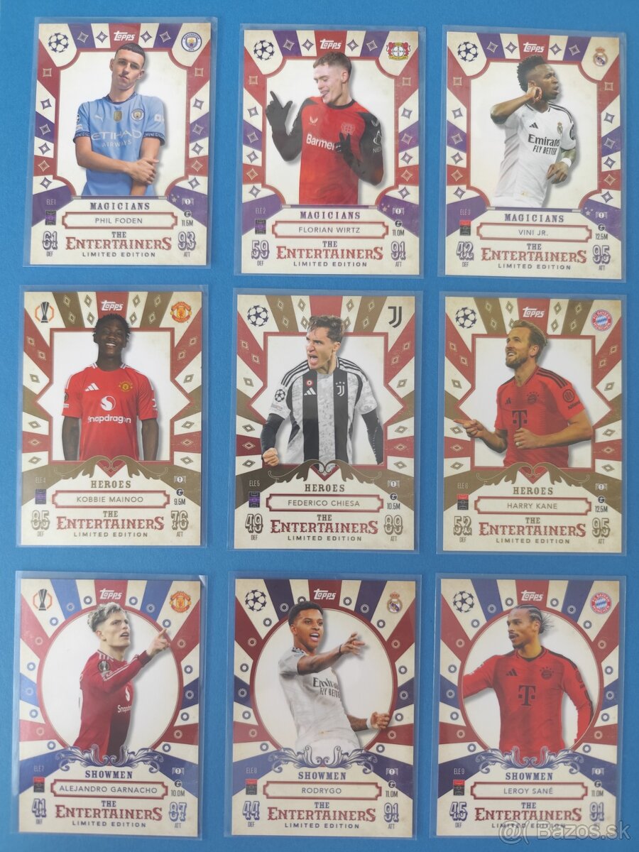 Topps Match Attax 2024/2025 The Entertainers Heroes ELE1-12