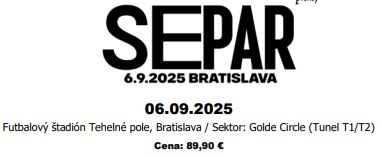 SEPAR - Tehelné pole ( Golden Circle )