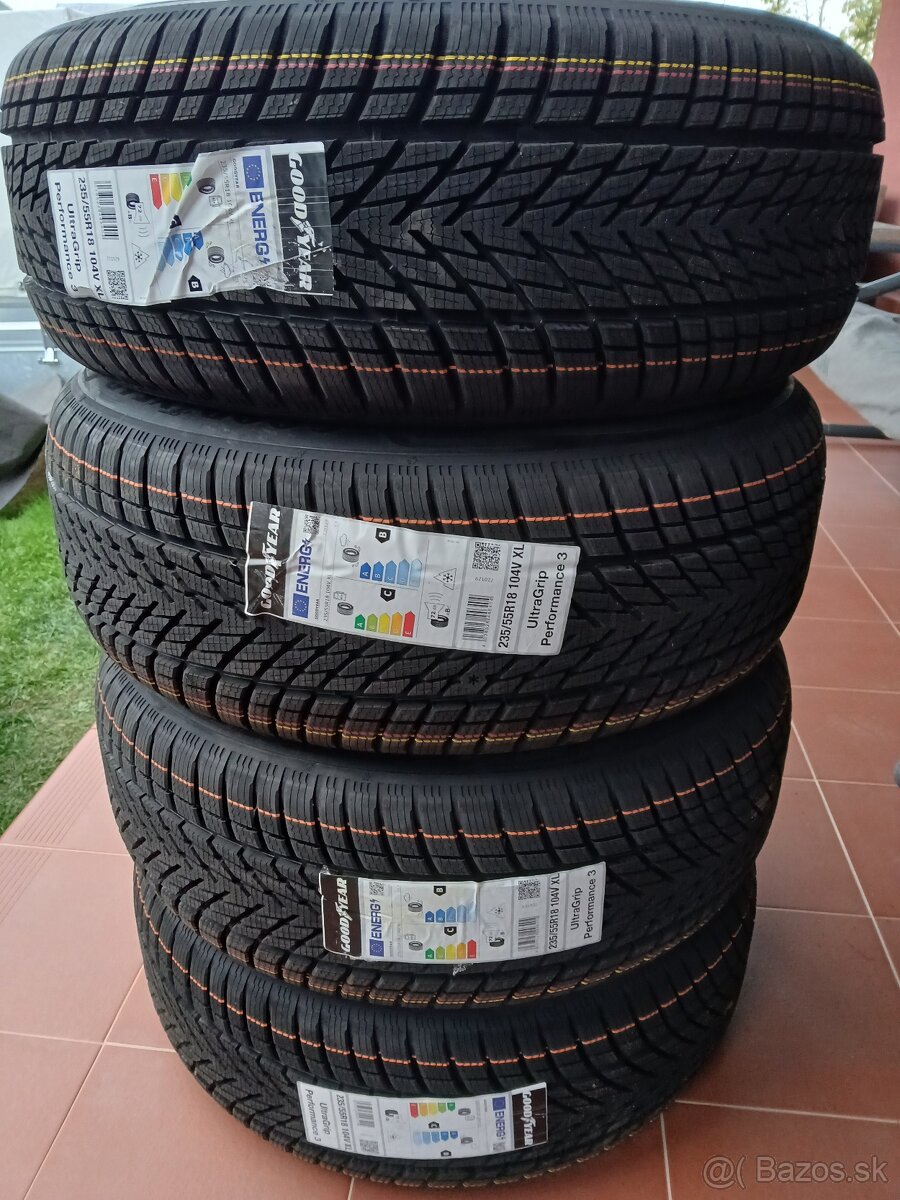 Predám nové zimné pneumatiky GOODYEAR 235/55 R18 104V XL.